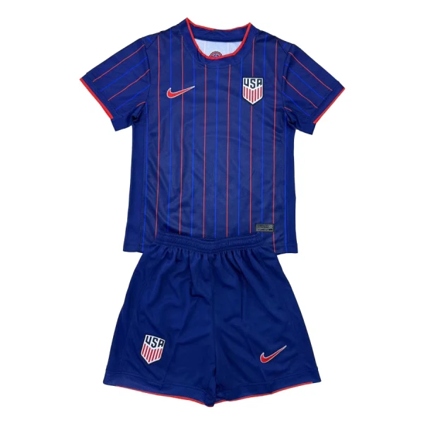 Günstige USA Kindertrikot Auswärts 2025 Kurzarm Günstige USA Kindertrikot Auswärts 2025 Kurzarm