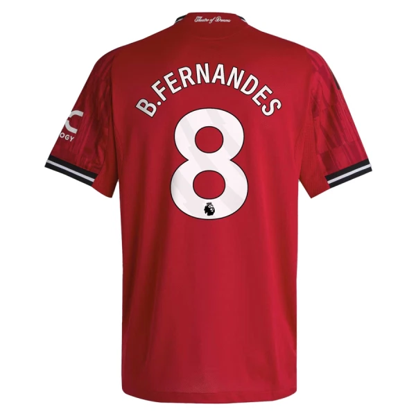Günstige Manchester United Bruno Fernandes 8 Kindertrikot Heim 2025/26 Kurzarm