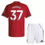 Günstige Manchester United Mainoo 37 Kindertrikot Heim 2025/26 Kurzarm