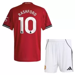 Günstige Manchester United Rashford 10 Kindertrikot Heim 2025/26 Kurzarm