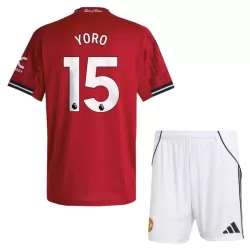 Günstige Manchester United Yoro 15 Kindertrikot Heim 2025/26 Kurzarm Günstige Manchester United Yoro 15 Kindertrikot Heim 2025/26 Kurzarm