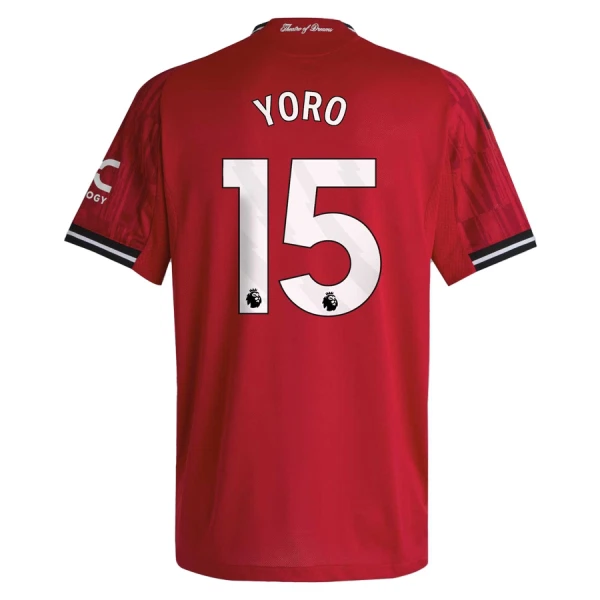 Günstige Manchester United Yoro 15 Kindertrikot Heim 2025/26 Kurzarm