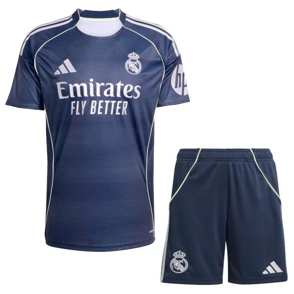 Günstige Real Madrid Kindertrikot Auswärts 2025/26 Kurzarm Günstige Real Madrid Kindertrikot Auswärts 2025/26 Kurzarm