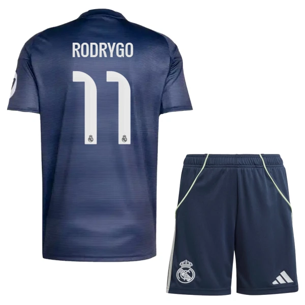 Günstige Real Madrid Rodrygo 11 Kindertrikot Auswärts 2025/26 Kurzarm Günstige Real Madrid Rodrygo 11 Kindertrikot Auswärts 2025/26 Kurzarm