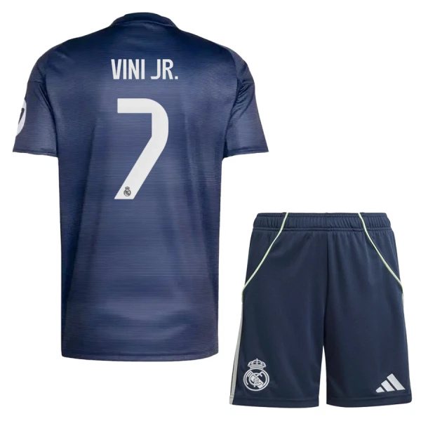 Günstige Real Madrid Vini JR 7 Kindertrikot Auswärts 2025/26 Kurzarm Günstige Real Madrid Vini JR 7 Kindertrikot Auswärts 2025/26 Kurzarm