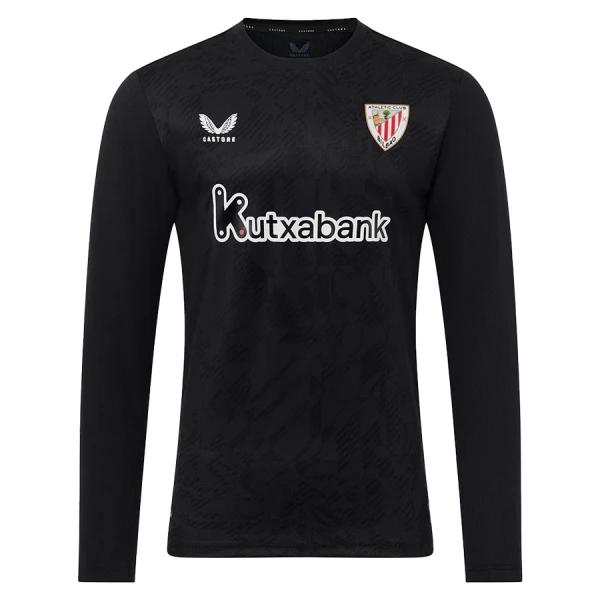 Günstige Athletic Bilbao Torwart Herrentrikot 2025/26 Langarm Schwarze Günstige Athletic Bilbao Torwart Herrentrikot 2025/26 Langarm Schwarze