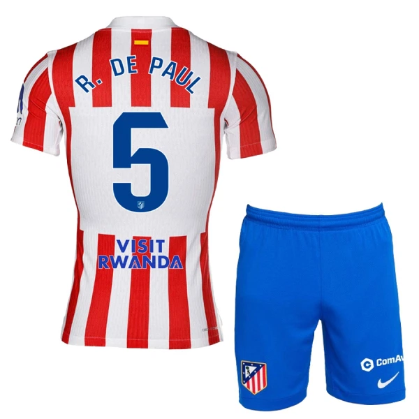 Günstige Atlético Madrid R. De Paul 5 Kindertrikot Heim 2025/26 Kurzarm Günstige Atlético Madrid R. De Paul 5 Kindertrikot Heim 2025/26 Kurzarm