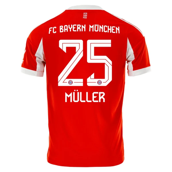 Günstige FC Bayern München Thomas Muller 25 Herrentrikot Heim 2025/26 Kurzarm Günstige FC Bayern München Thomas Muller 25 Herrentrikot Heim 2025/26 Kurzarm