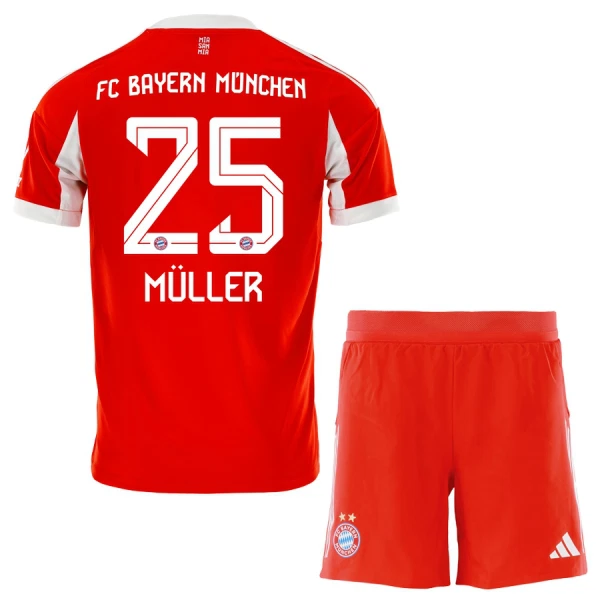Günstige FC Bayern München Thomas Muller 25 Kindertrikot Heim 2025/26 Kurzarm Günstige FC Bayern München Thomas Muller 25 Kindertrikot Heim 2025/26 Kurzarm