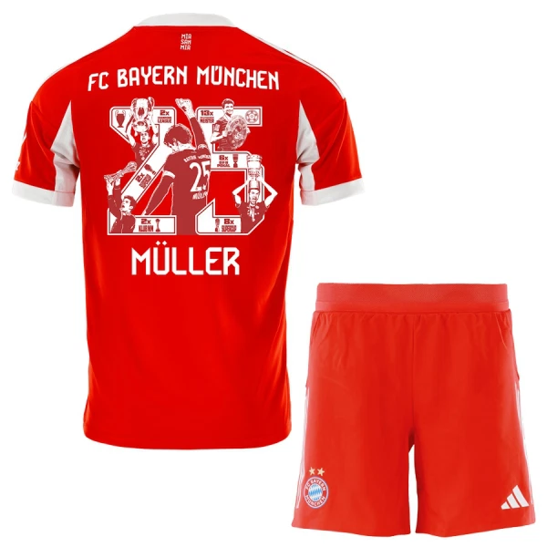 Günstige FC Bayern München Thomas Muller 25 Kindertrikot Heim 2025/26 Kurzarm - Speziell Günstige FC Bayern München Thomas Muller 25 Kindertrikot Heim 2025/26 Kurzarm - Speziell