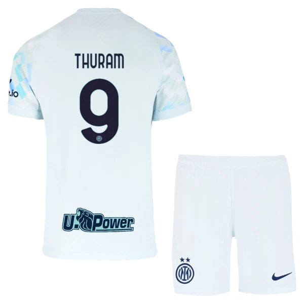 Günstige Inter Mailand Thuram 9 Kindertrikot Auswärts 2025/26 Kurzarm Günstige Inter Mailand Thuram 9 Kindertrikot Auswärts 2025/26 Kurzarm
