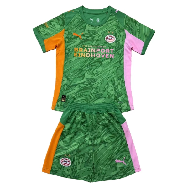 Günstige PSV Eindhoven Torwart Kindertrikot 2025/26 Kurzarm Grüne Günstige PSV Eindhoven Torwart Kindertrikot 2025/26 Kurzarm Grüne