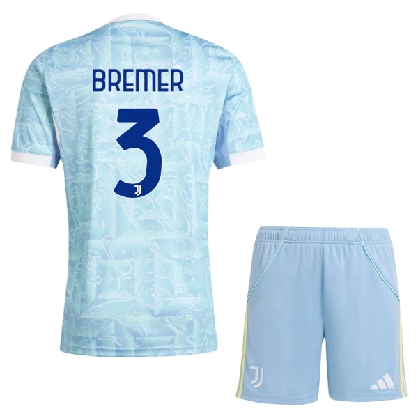 Günstige Juventus Turin Bremer 3 Kindertrikot Auswärts 2025/26 Kurzarm Günstige Juventus Turin Bremer 3 Kindertrikot Auswärts 2025/26 Kurzarm