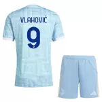 Günstige Juventus Turin Vlahovic 9 Kindertrikot Auswärts 2025/26 Kurzarm