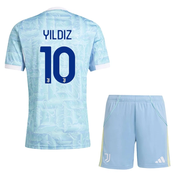 Günstige Juventus Turin Yildiz 10 Kindertrikot Auswärts 2025/26 Kurzarm Günstige Juventus Turin Yildiz 10 Kindertrikot Auswärts 2025/26 Kurzarm