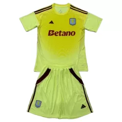 Günstige Aston Villa Torwart Kindertrikot 2025/26 Kurzarm Gelbe Günstige Aston Villa Torwart Kindertrikot 2025/26 Kurzarm Gelbe