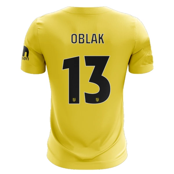 Günstige Atlético Madrid Oblak 13 Torwart Herrentrikot 2025/26 Kurzarm Günstige Atlético Madrid Oblak 13 Torwart Herrentrikot 2025/26 Kurzarm