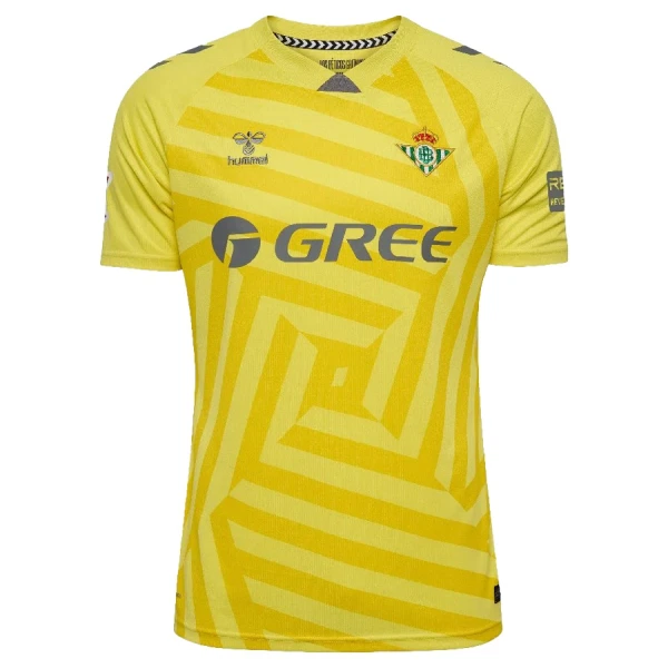 Günstige Real Betis Torwart Kindertrikot 2025/26 Kurzarm Gelbe