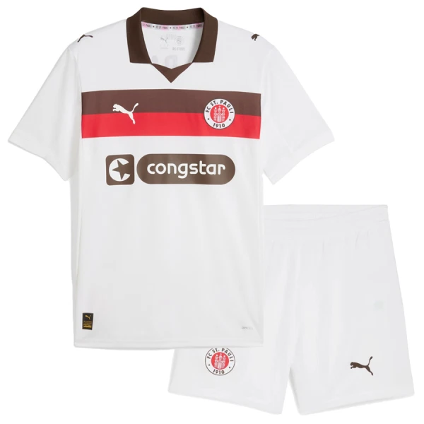 Günstige St Pauli Kindertrikot Auswärts 2025/26 Kurzarm Günstige St Pauli Kindertrikot Auswärts 2025/26 Kurzarm