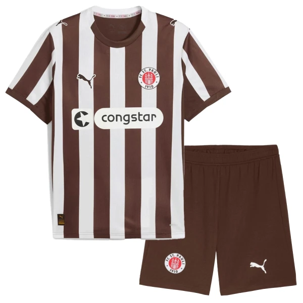 Günstige St Pauli Kindertrikot Heim 2025/26 Kurzarm Günstige St Pauli Kindertrikot Heim 2025/26 Kurzarm