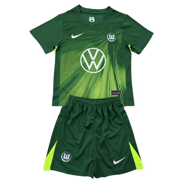Günstige VfL Wolfsburg Kindertrikot Heim 2025/26 Kurzarm Günstige VfL Wolfsburg Kindertrikot Heim 2025/26 Kurzarm