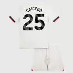 Günstige Chelsea Caicedo 25 Kindertrikot Auswärts 2025/26 Kurzarm