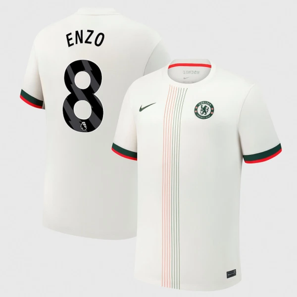 Günstige Chelsea Enzo 8 Herrentrikot Auswärts 2025/26 Kurzarm Günstige Chelsea Enzo 8 Herrentrikot Auswärts 2025/26 Kurzarm
