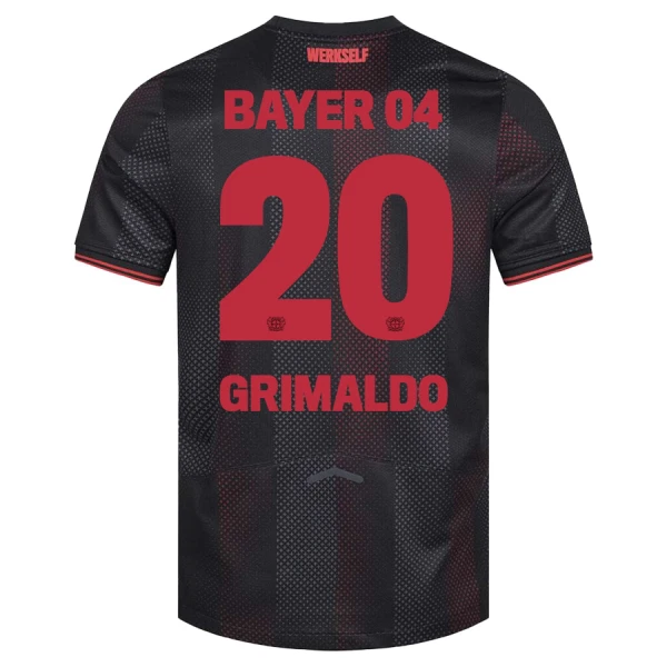 Günstige Bayer 04 Leverkusen Alejandro Grimaldo 20 Kindertrikot Heim 2025/26 Kurzarm