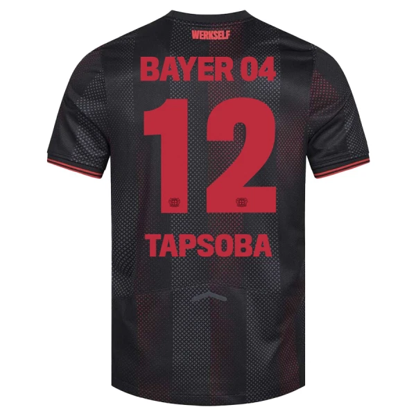 Günstige Bayer 04 Leverkusen Edmond Tapsoba 12 Herrentrikot Heim 2025/26 Kurzarm Günstige Bayer 04 Leverkusen Edmond Tapsoba 12 Herrentrikot Heim 2025/26 Kurzarm