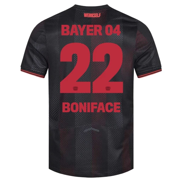 Günstige Bayer 04 Leverkusen Victor Boniface 22 Herrentrikot Heim 2025/26 Kurzarm Günstige Bayer 04 Leverkusen Victor Boniface 22 Herrentrikot Heim 2025/26 Kurzarm