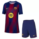 Günstige FC Barcelona Kindertrikot Heim 2025/26 Kurzarm