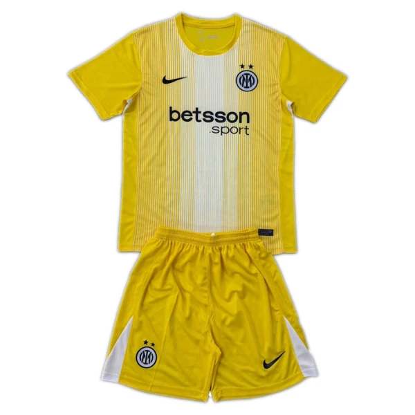 Günstige Inter Mailand Torwart Kindertrikot 2025/26 Kurzarm Gelbe Günstige Inter Mailand Torwart Kindertrikot 2025/26 Kurzarm Gelbe