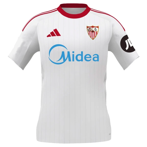 Günstige Sevilla FC Herrentrikot Heim 2025/26 Kurzarm Günstige Sevilla FC Herrentrikot Heim 2025/26 Kurzarm