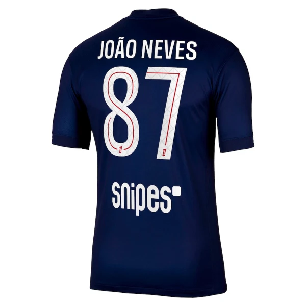 Günstige Paris Saint-Germain Joao Neves 87 Herrentrikot Heim 2025/26 Kurzarm
