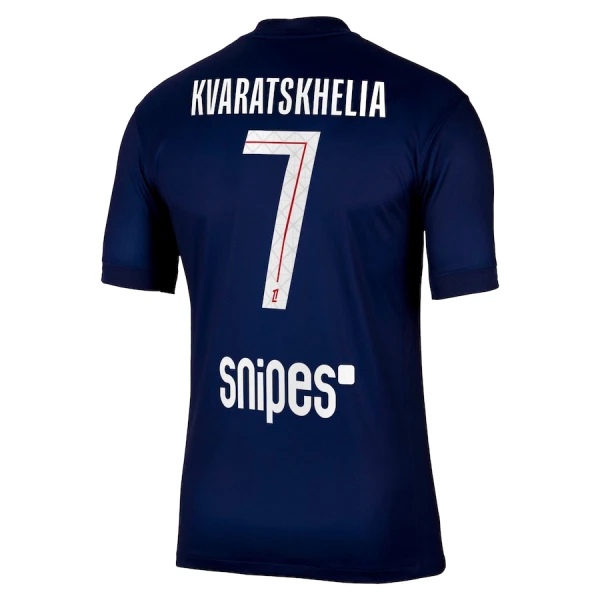Günstige Paris Saint-Germain Kvaratskhelia 7 Herrentrikot Heim 2025/26 Kurzarm