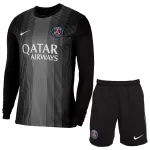 Günstige Paris Saint-Germain Torwart Kindertrikot 2025/26 Langarm