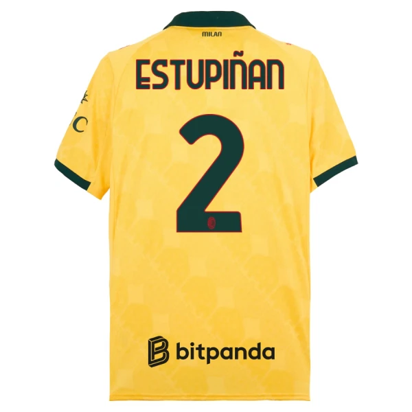 Günstige AC Mailand Estupinan 2 Herrentrikot Ausweich 2025/26 Kurzarm Günstige AC Mailand Estupinan 2 Herrentrikot Ausweich 2025/26 Kurzarm