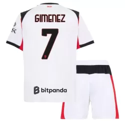 Günstige AC Mailand Gimenez 7 Kindertrikot Auswärts 2025/26 Kurzarm Günstige AC Mailand Gimenez 7 Kindertrikot Auswärts 2025/26 Kurzarm
