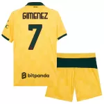 Günstige AC Mailand Gimenez 7 Kindertrikot Ausweich 2025/26 Kurzarm