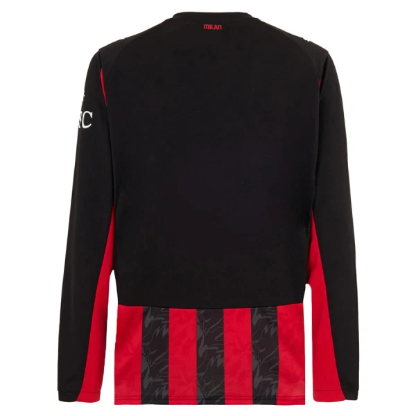 Günstige AC Mailand Herrentrikot Heim 2025/26 Langarm