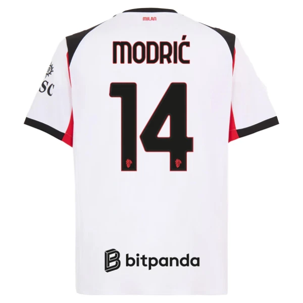 Günstige AC Mailand Modrić 14 Herrentrikot Auswärts 2025/26 Kurzarm Günstige AC Mailand Modrić 14 Herrentrikot Auswärts 2025/26 Kurzarm