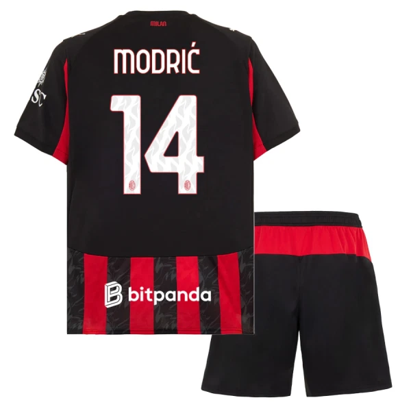 Günstige AC Mailand Modrić 14 Kindertrikot Heim 2025/26 Kurzarm Günstige AC Mailand Modrić 14 Kindertrikot Heim 2025/26 Kurzarm
