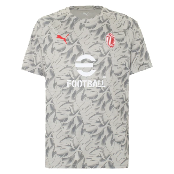 Günstige AC Mailand Pre-Match Herrentrikot 2025/26 Kurzarm Graue Günstige AC Mailand Pre-Match Herrentrikot 2025/26 Kurzarm Graue