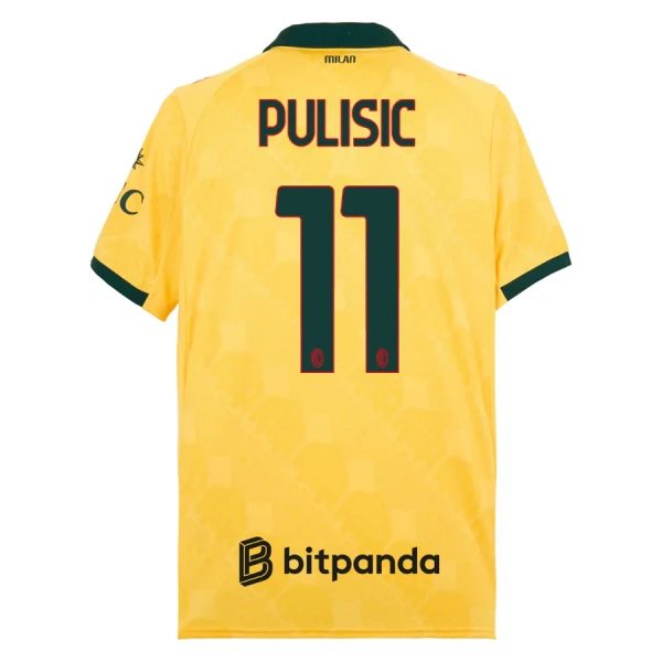 Günstige AC Mailand Pulisic 11 Herrentrikot Ausweich 2025/26 Kurzarm Günstige AC Mailand Pulisic 11 Herrentrikot Ausweich 2025/26 Kurzarm