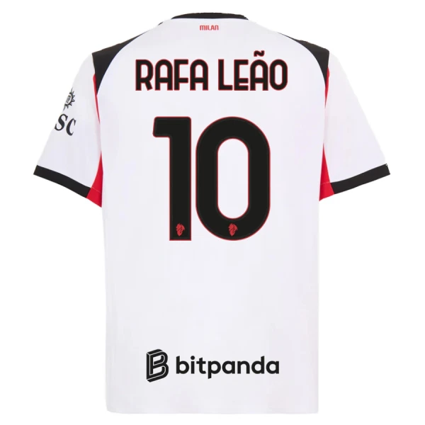 Günstige AC Mailand Rafael Leao 10 Herrentrikot Auswärts 2025/26 Kurzarm Günstige AC Mailand Rafael Leao 10 Herrentrikot Auswärts 2025/26 Kurzarm