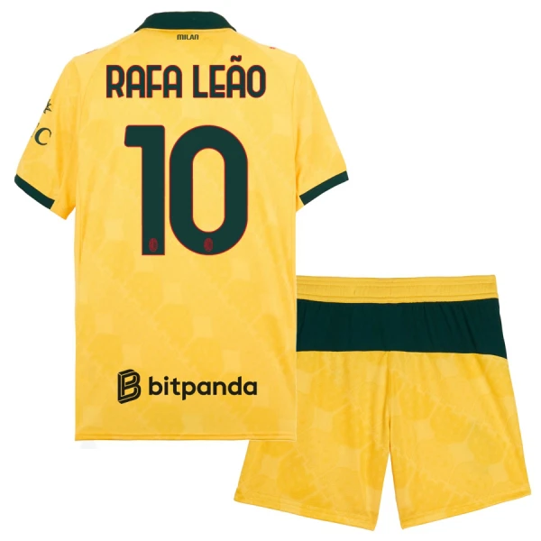 Günstige AC Mailand Rafael Leao 10 Kindertrikot Ausweich 2025/26 Kurzarm Günstige AC Mailand Rafael Leao 10 Kindertrikot Ausweich 2025/26 Kurzarm