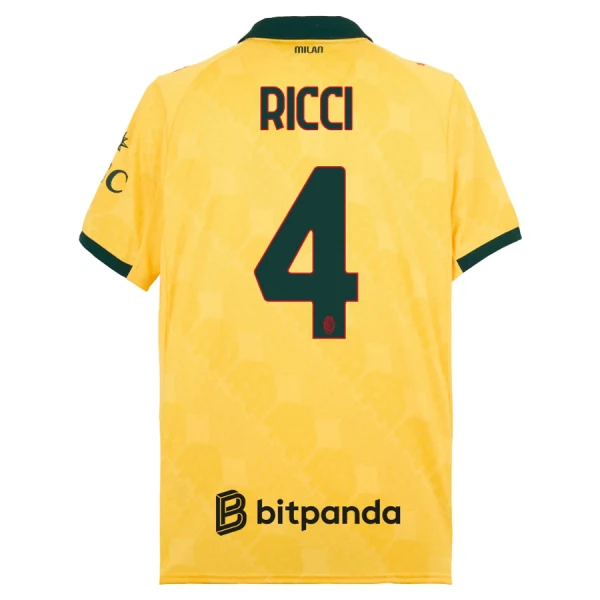 Günstige AC Mailand Ricci 4 Herrentrikot Ausweich 2025/26 Kurzarm Günstige AC Mailand Ricci 4 Herrentrikot Ausweich 2025/26 Kurzarm