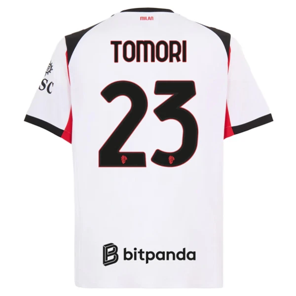 Günstige AC Mailand Tomori 23 Herrentrikot Auswärts 2025/26 Kurzarm Günstige AC Mailand Tomori 23 Herrentrikot Auswärts 2025/26 Kurzarm