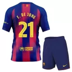Günstige FC Barcelona Frenkie de Jong 21 Kindertrikot Heim 2025/26 Kurzarm
