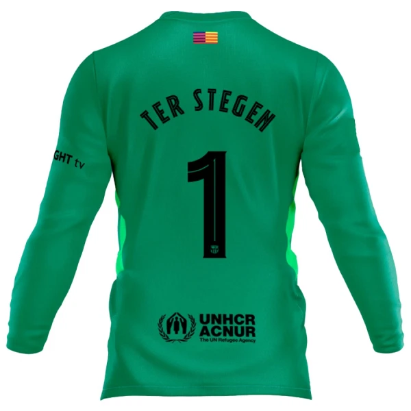 Günstige FC Barcelona Ter Stegen 1 Torwart Herrentrikot 2025/26 Langarm Günstige FC Barcelona Ter Stegen 1 Torwart Herrentrikot 2025/26 Langarm